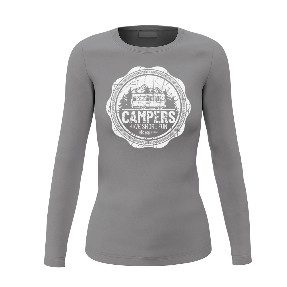 Camping Seal Women Long Sleeve Shirt