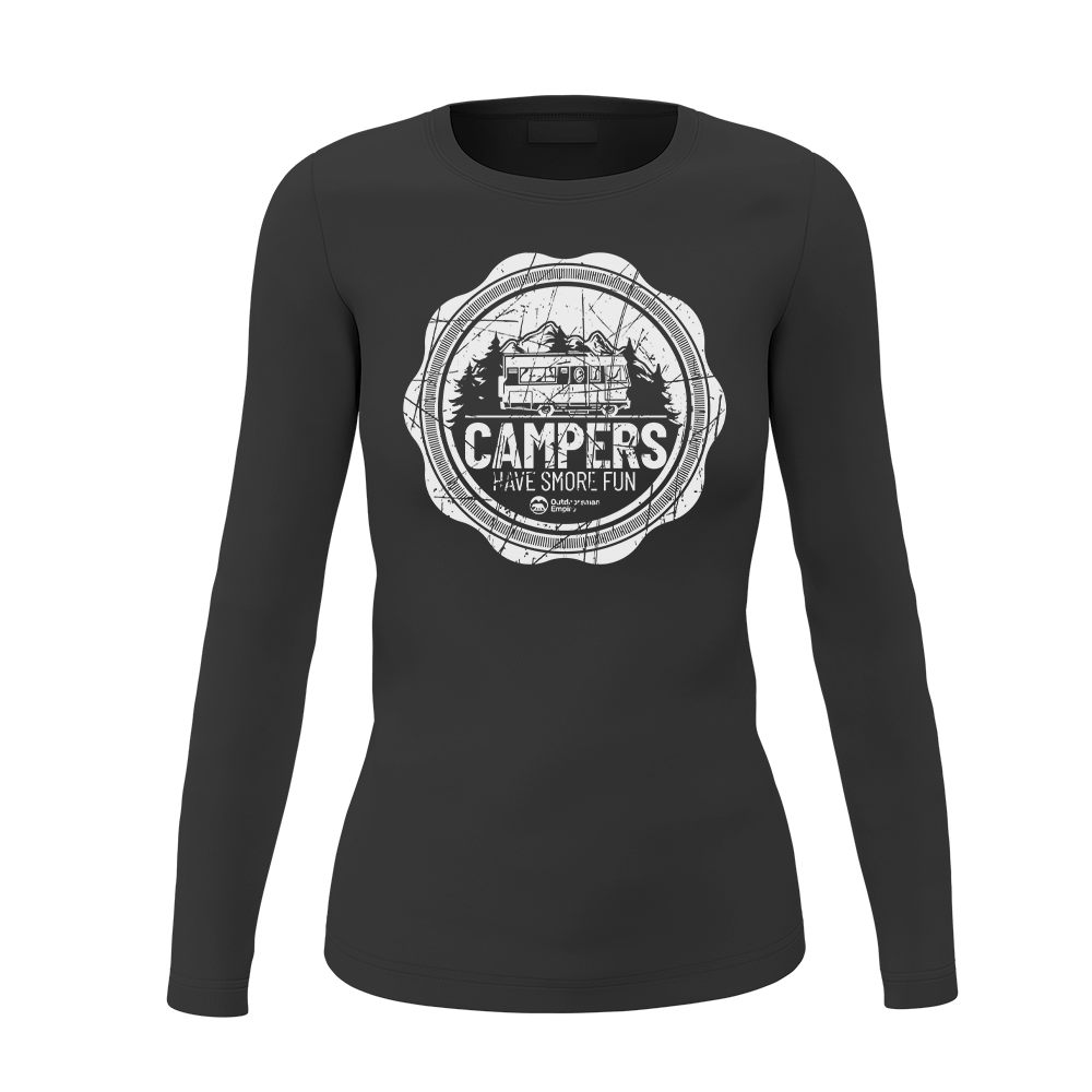 Camping Seal Women Long Sleeve Shirt